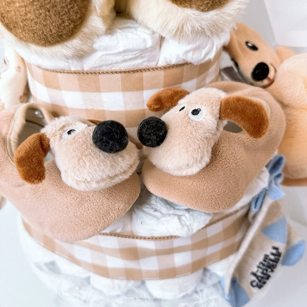 Puppy Diaper Cake, Baby Shower Gift